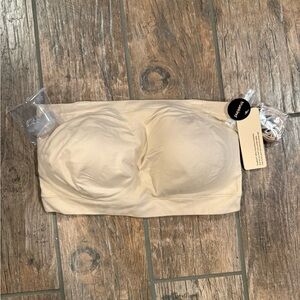 Seamless Cream Bandeau Bra